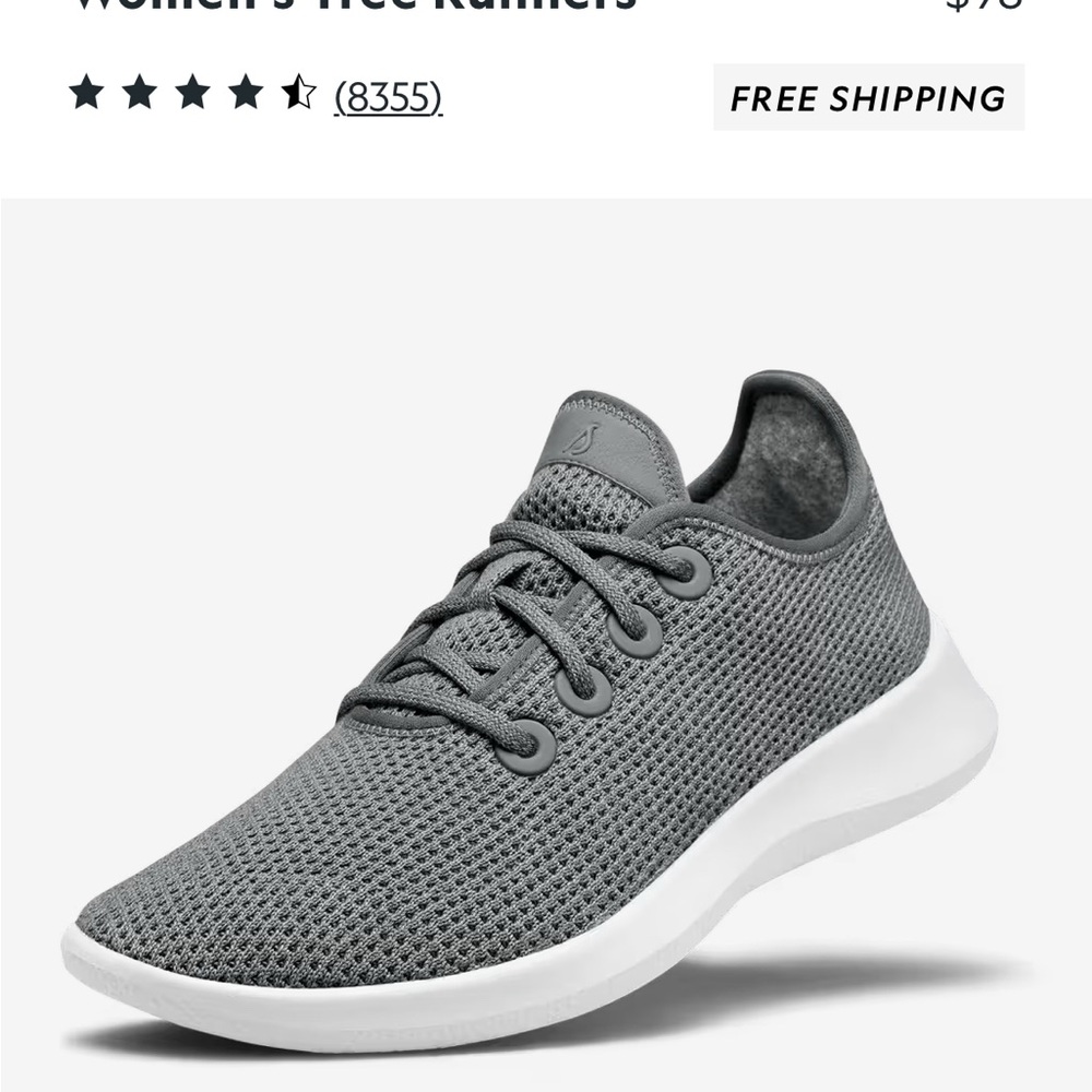 Allbirds tree runner NIB size 9